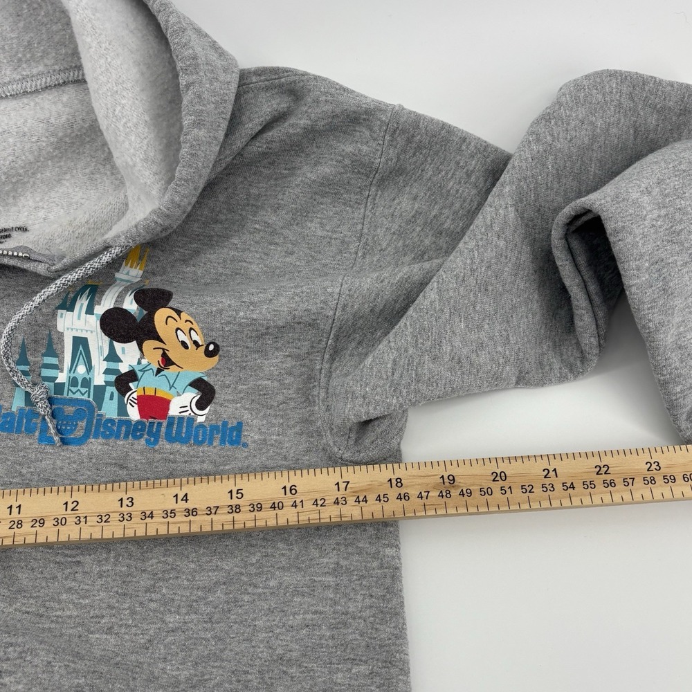 Walt Disney Women's Size Small Zip-up Sweatshirt Hoodie Jacket All 4 Parks Gray - Picture 6 of 7